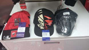5x Ducati Baseball Caps and 3x Ducati Lenovo Beanies