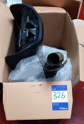 Various Ducati bike parts to include exhaust muffler, seat, hand grips, brake & clutch fluid