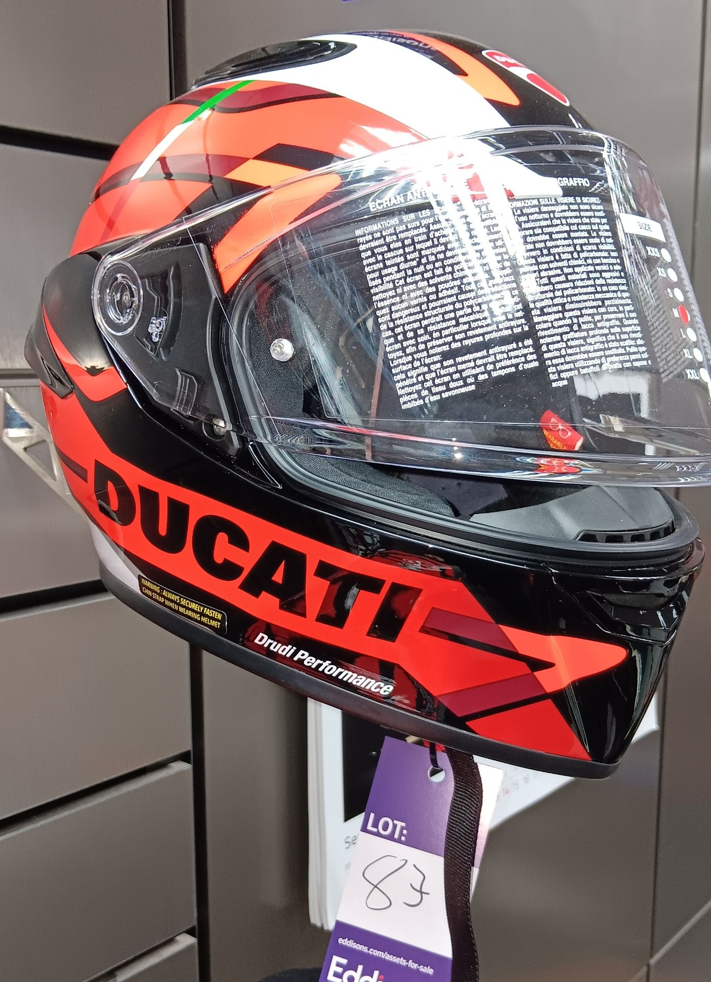 Di Rodi Helmet Ducati Drudi Full Face Crash Helmet Size Medium