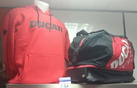 Ducati Corse Holdall and Ducati Hoodie