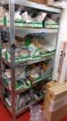 Assortment of Kawasaki parts/accessories to shelving bay (Viewing strongly recommended)