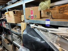 6 x bays of lightweight racking & contents to include various used motorcycle parts