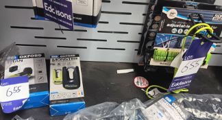 Oxford Titan Disk Break Lock, Oxford Monster Padlock, 2x Waterproof Electrical Sockets, Stretch
