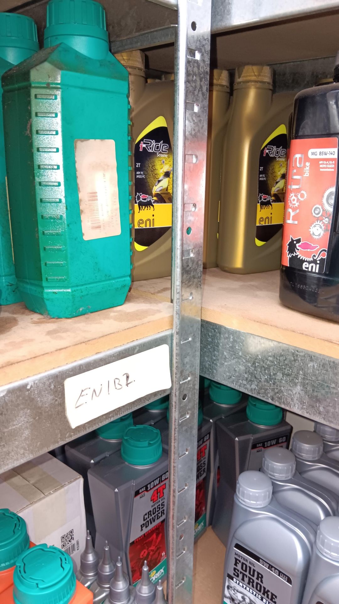 Large quantity of various engine oils to include Four Stroke oil, Fork oil, Cross Power, coolents, - Image 6 of 10