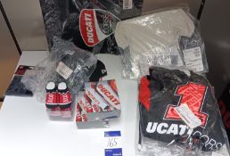 2x Ducati Hoodies, 2x Ducati Baseball Caps, 2x Ducati Leather Care Set, 1x Ducati Drawstring Bag, 2x