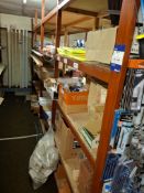 Contents of 4 bays of racking (front facing half only) to include hi-vis, airbricks, vents, SDS