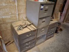 3 filing cabinets and contents to include quantity of tools, spares and consumables