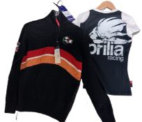 Aprilia Knit Quarter Zip Size Small and Aprilia T-Shirt