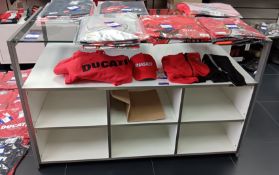 Steel and Glass Island Counter Unit