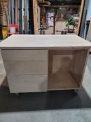 HARD WOOD Workbench on wheels LIKE NEW, 28'' x 48''