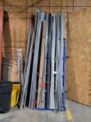 LOT: Wall rack with content PVC & STEEL pipe tubing