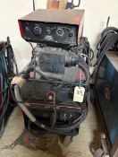 LINCOLN ELECTRIC CV-305 Welder, c/w CANOX MgMatic C-S-52E Wire Feeder, Cables & Cart