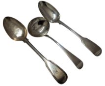 A George III silver Old English pattern sauce ladle, monogrammed WOB, Thomas Wallis II, London,