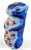 A Royal Crown Derby paperweight,  of a chipmunk, printed mark, gold stopper