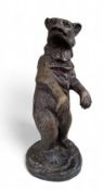 A bronzed bear, standing on hind legs, 20.5cm high