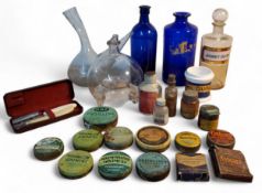 Pharmacutical Interest - a 19th century clear glass fly jar, 19cm high, c.1880;  an apothecary