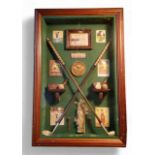Sporting Interest - a vintage Hice Golf Club shadowbox, 53cm x 35cm