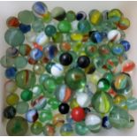 Marbles - coloured and clear, various sizes