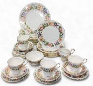 A Paragon Country Lane part dinner service, comprising ten dinner plates, eight dessert plates, nine