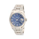 ROLEX, AN OYSTER PERPETUAL DATE WRISTWATCH, ref. 1500, circa 1972, with blue mosaic dial, in