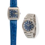 NO RESERVE - TISSOT, A PAIR OF WRISTWATCHES, comprising: a Tissot PR 516, the tonneau-shaped