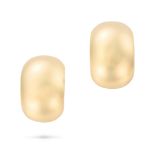 CHRISTIAN DIOR, A PAIR OF HALF HOOP CLIP-ON EARRINGS each comprising a dome shape half hoop with a