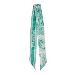 CHRISTIAN DIOR TOILE DE JOUY MITZAH SCARF  Condition grade A+ (as new with tags).  White and green