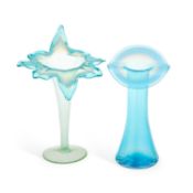 TWO JACK-IN-THE PULPIT VASES