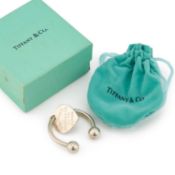 A TIFFANY & CO STERLING SILVER 'PLEASE RETURN TO TIFFANY & CO' KEYRING