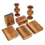 A GROUP OF OLIVEWOOD ITEMS