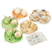 FOUR 20TH CENTURY BACHELOR TEA SERVICES