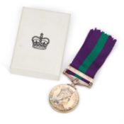 AN ELIZABETH II GENERAL SERVICE MEDAL (G.S.M.) WITH CANAL ZONE CLASP