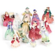 A GROUP OF THIRTEEN ROYAL DOULTON FIGURES