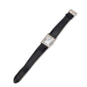 A STEEL RAYMOND WEIL STRAP WATCH