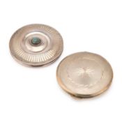 AN ELIZABETH II SILVER COMPACT