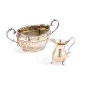 A GEORGE V SILVER TWO-HANDLED SUGAR BOWL