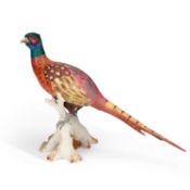 A LARGE SPODE MODEL OF A COCK PHEASANT