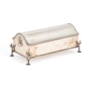 A VICTORIAN SILVER-PLATED INKSTAND