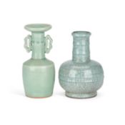 TWO CHINESE CELADON VASES