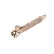 AN ELIZABETH II SILVER-MOUNTED CIGAR CUTTER