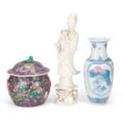 A CHINESE BLANC DE CHINE FIGURE OF GUANYIN