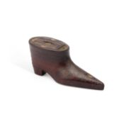 A 19TH CENTURY CARVED NOVELTY TABLE SNUFF BOX