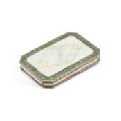 AN EARLY 20TH CENTURY SILVER AND ENAMEL CASE