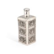 A THAI SILVER TEA CADDY