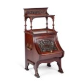 A VICTORIAN MAHOGANY COAL PURDONIUM OF GOOD QUALITY