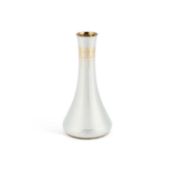 AN EARLY 20TH CENTURY SWEDISH SILVER AND ENAMEL FLOWER VASE