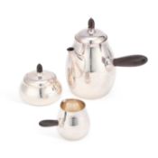 GEORG JENSEN: A DANISH STERLING SILVER THREE-PIECE COFFEE SERVICE