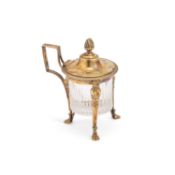 A 19TH CENTURY FRENCH SILVER-GILT MUSTARD POT
