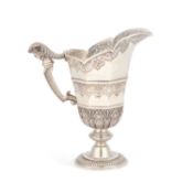 A LARGE FRENCH SILVER EWER LATE 19TH CENTURY