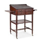 A 19TH CENTURY OAK CLERK'S DESK